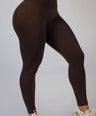 Seamless Contrast Leggings Espresso