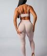 Seamless Contrast Legging- Baby Pink