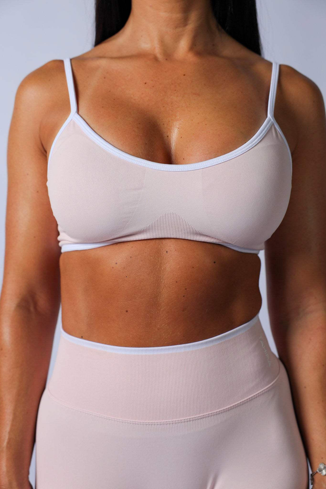 Seamless Contrast Bra- Baby Pink
