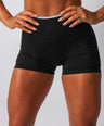 Seamless Contrast Short Black