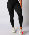 Seamless Contrast Leggings Black