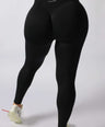 Seamless Contrast Leggings Black