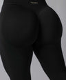 Seamless Contrast Leggings Black