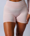 Seamless Contrast Short- Baby Pink