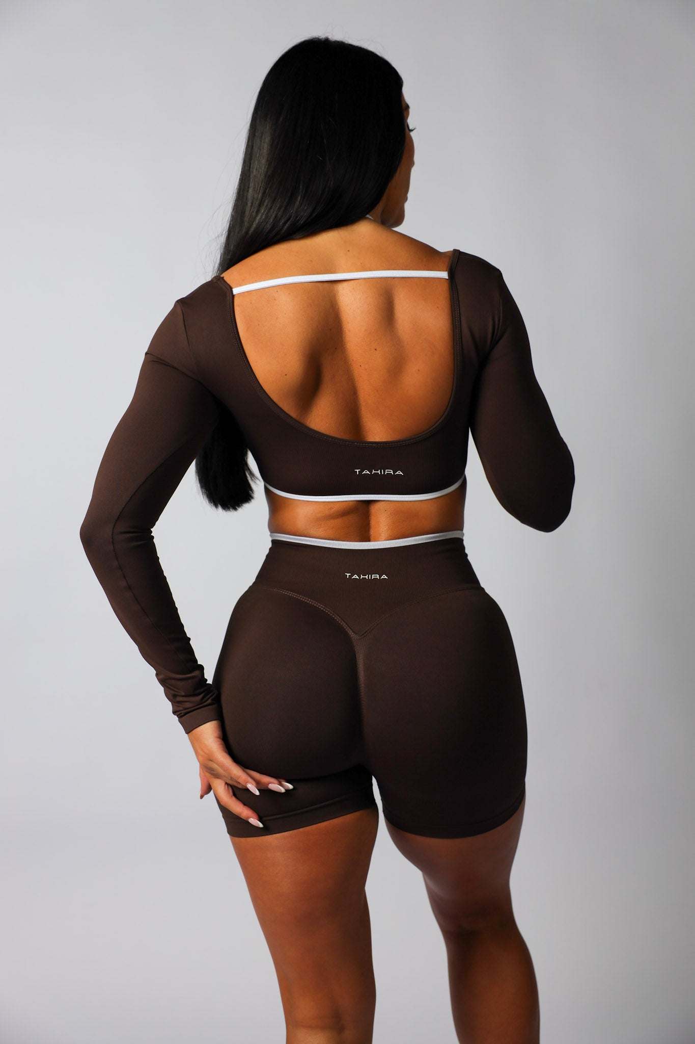 Seamless Contrast Short Espresso