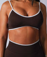 Seamless Contrast Bra- Espresso