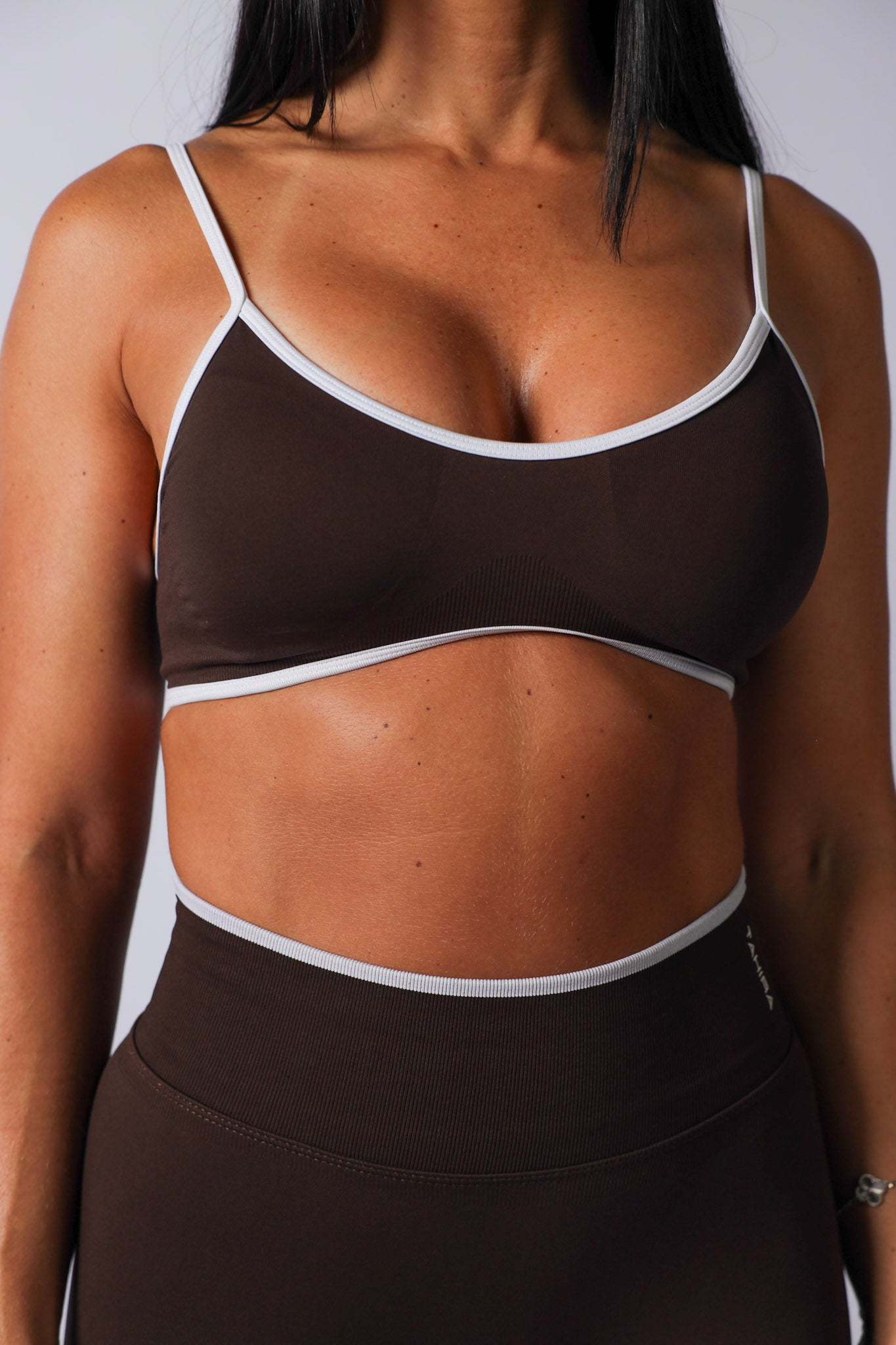 Seamless Contrast Bra- Espresso