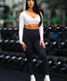 Sculpt Long Sleeve Crop White