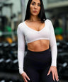Sculpt Long Sleeve Crop White