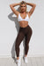 ISLA LEGGINGS- CHOCOLATE - TAHIRA Official - Womens Gym Gear