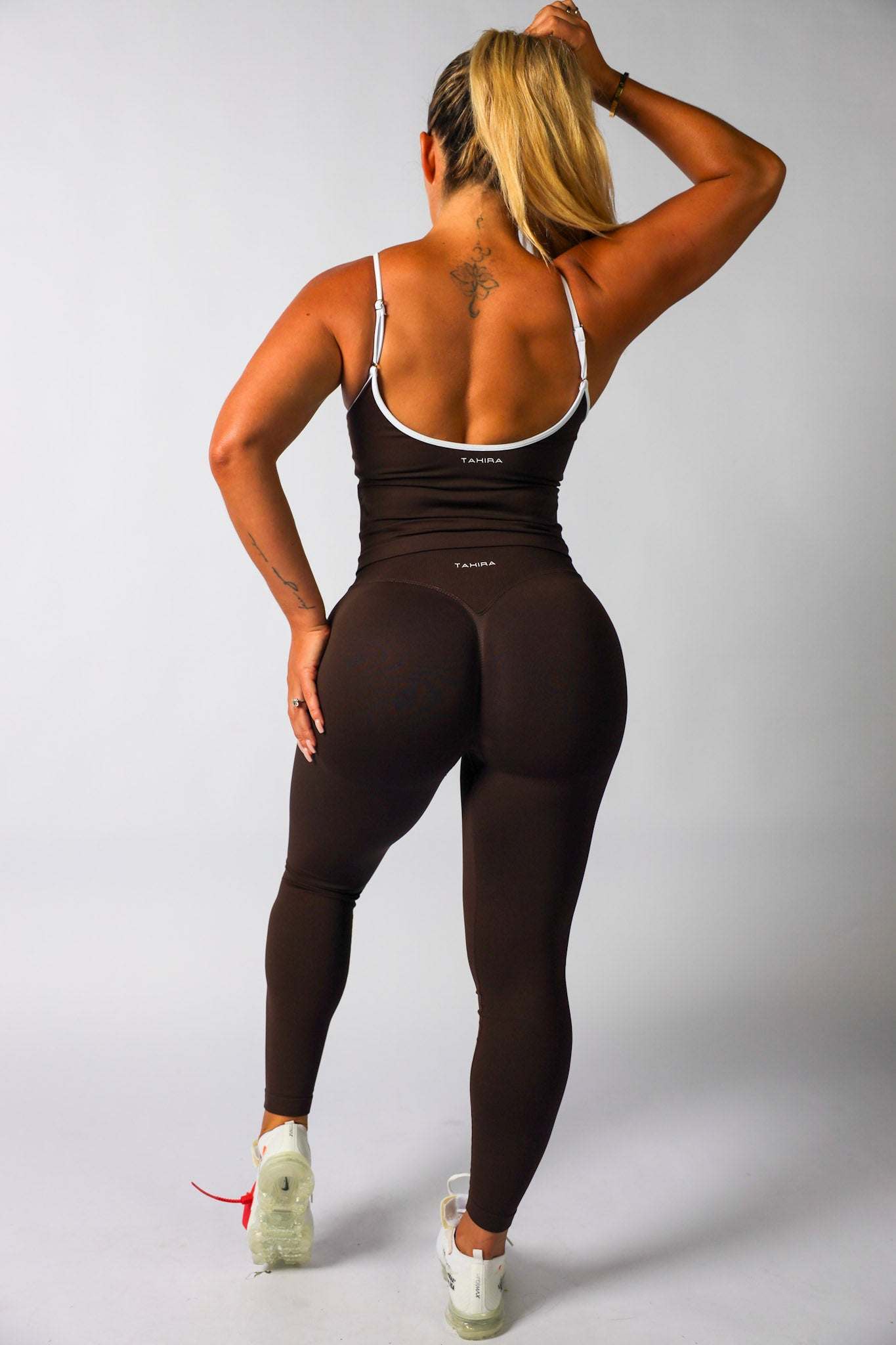Seamless Contrast Leggings Espresso