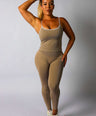 Seamless Contrast Legging- Latte