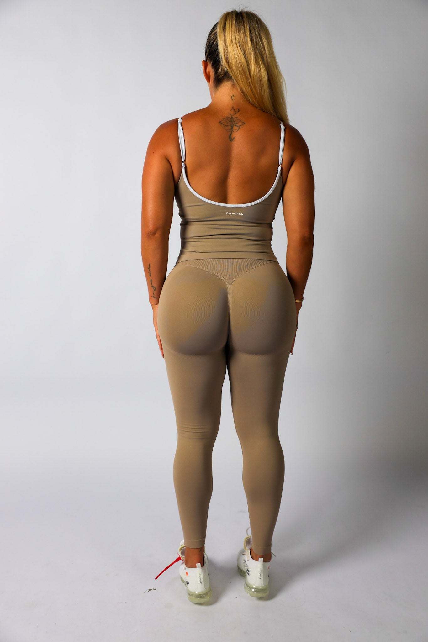 Seamless Contrast Legging- Latte
