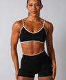Seamless Contrast Bra Black