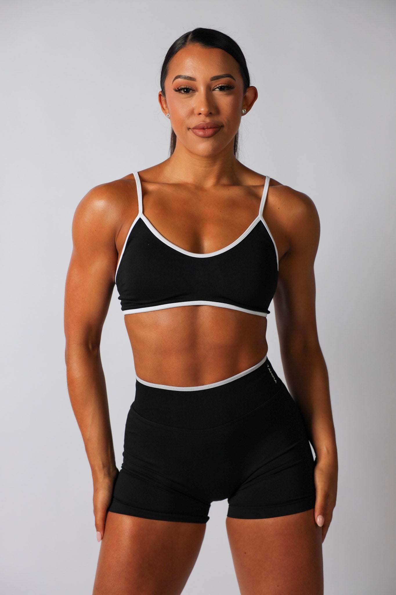 Seamless Contrast Bra Black