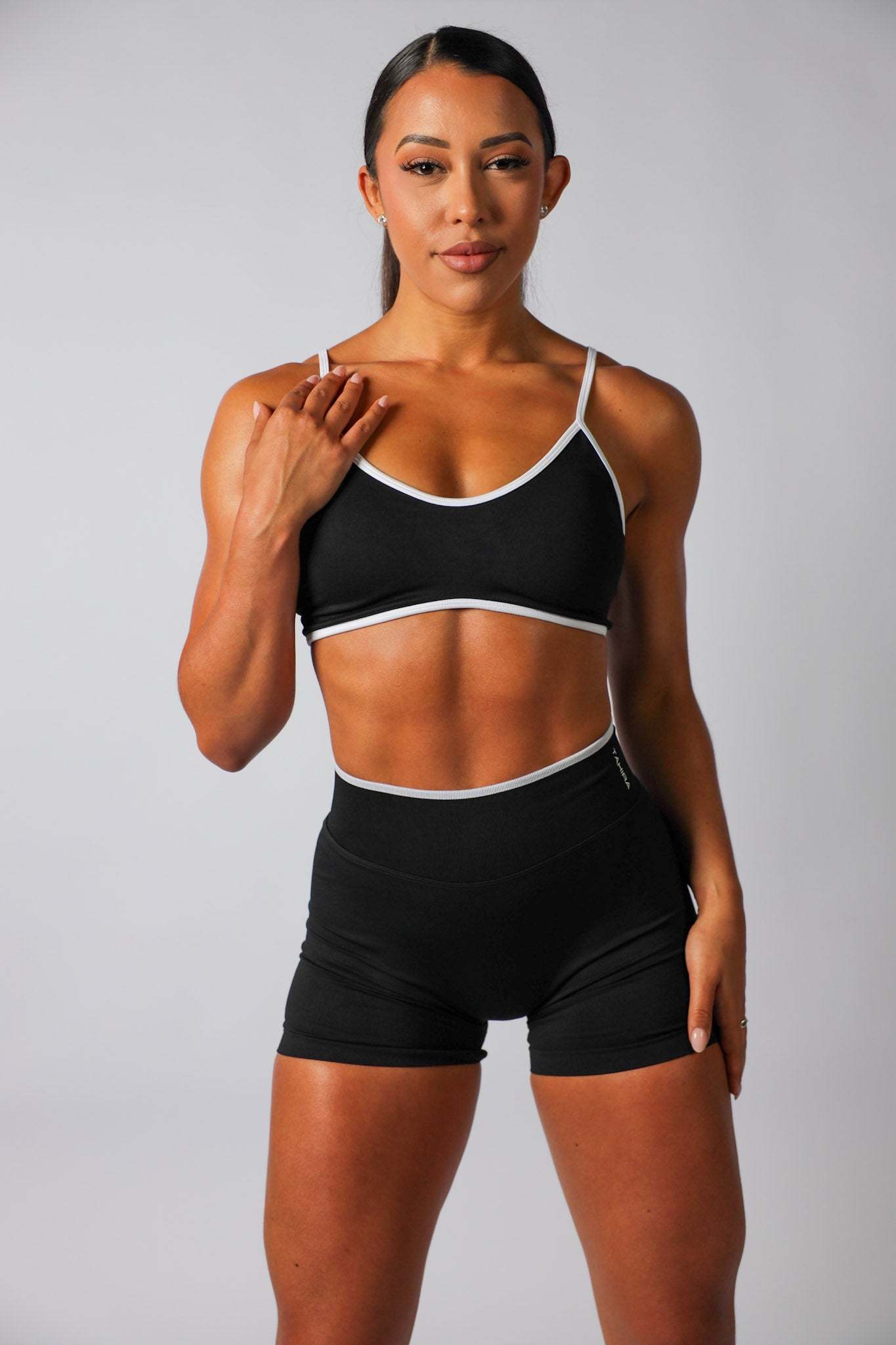 Seamless Contrast Bra Black