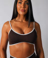 Seamless Contrast Bra- Espresso