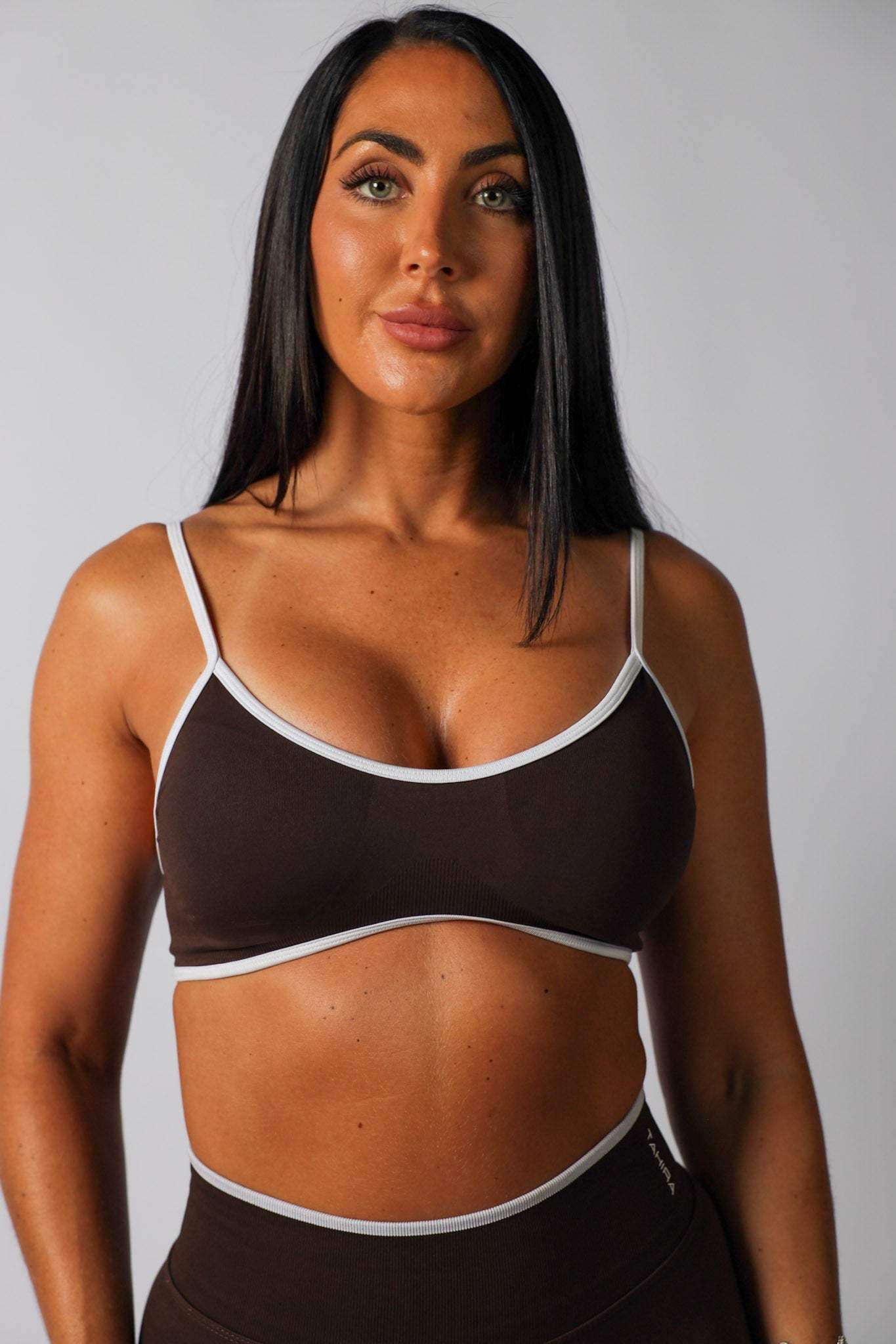 Seamless Contrast Bra- Espresso