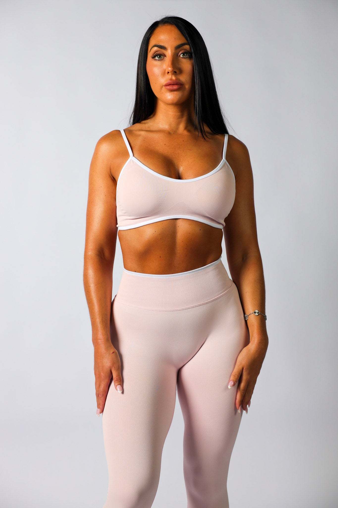Seamless Contrast Bra- Baby Pink