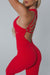 CURVE JUMPSUIT- RED (pre-sale) - TAHIRA Official - Womens Gym Gear