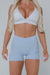 CURVE SHORTS- ICE BLUE (pre-sale) - TAHIRA Official - Womens Gym Gear