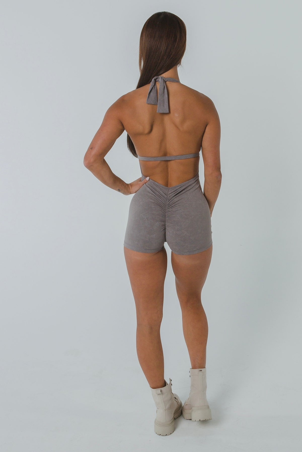 FADED ROMPER- CLAY - TAHIRA Official - Womens Gym Gear
