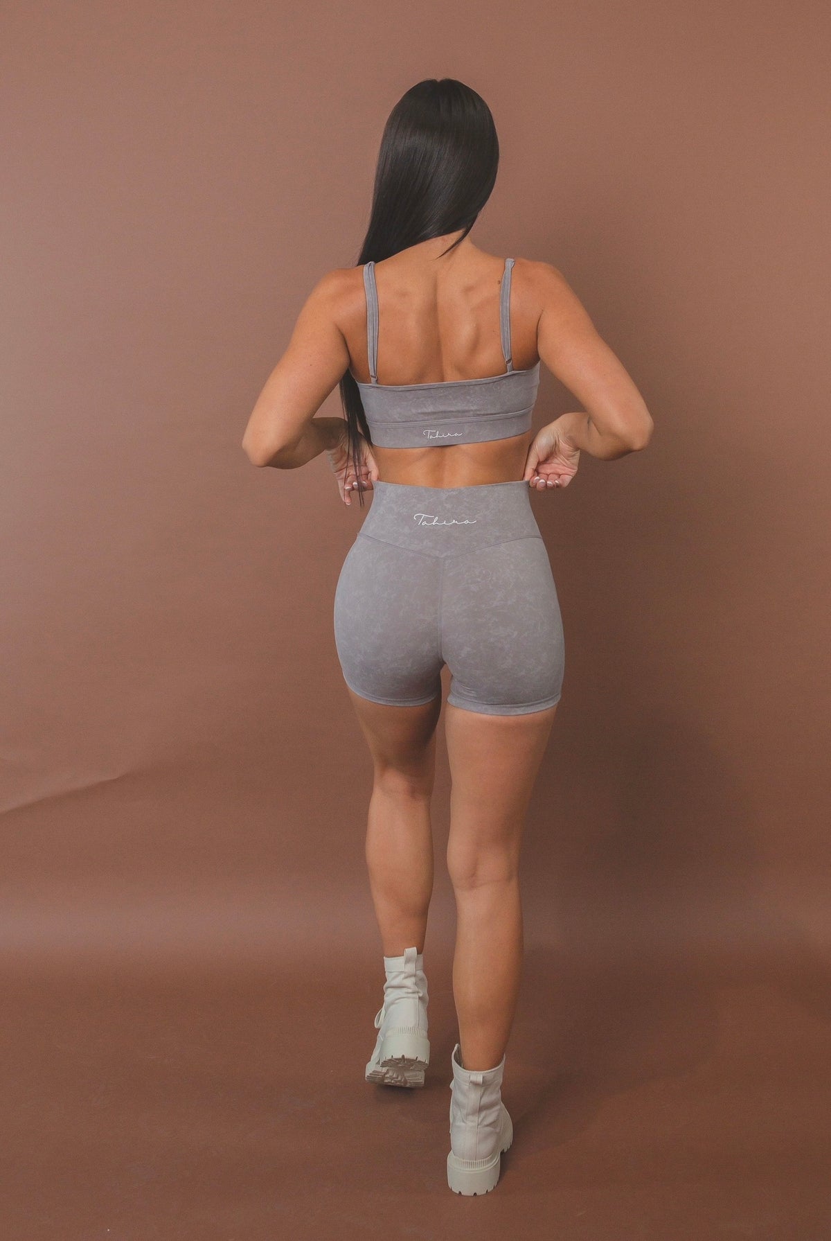 FADED SHORT- CLAY - TAHIRA Official - Womens Gym Gear