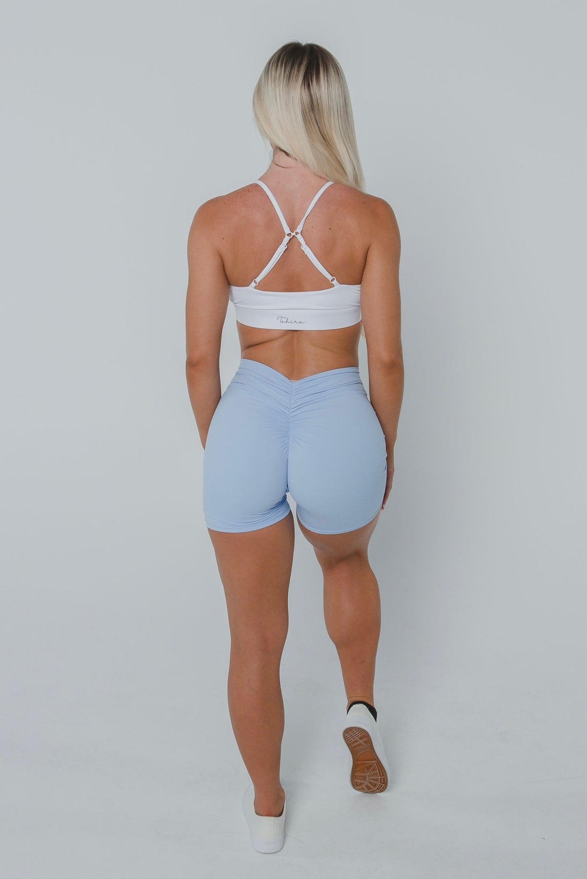CURVE SHORTS- ICE BLUE (pre-sale) - TAHIRA Official - Womens Gym Gear