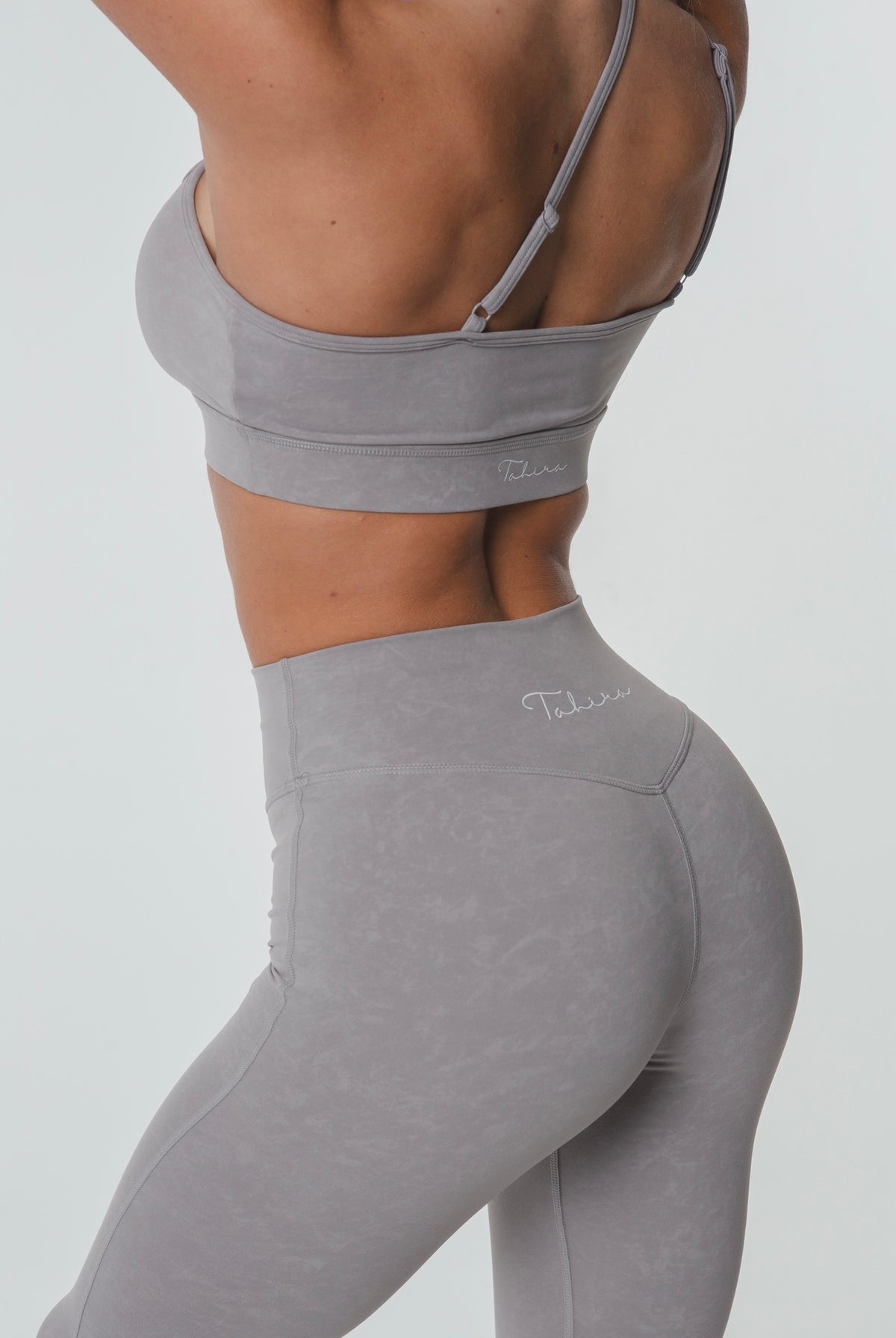FADED EVE CROP- ASH - TAHIRA Official - Womens Gym Gear