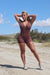 CURVE ROMPER- BROWN - TAHIRA Official - Womens Gym Gear